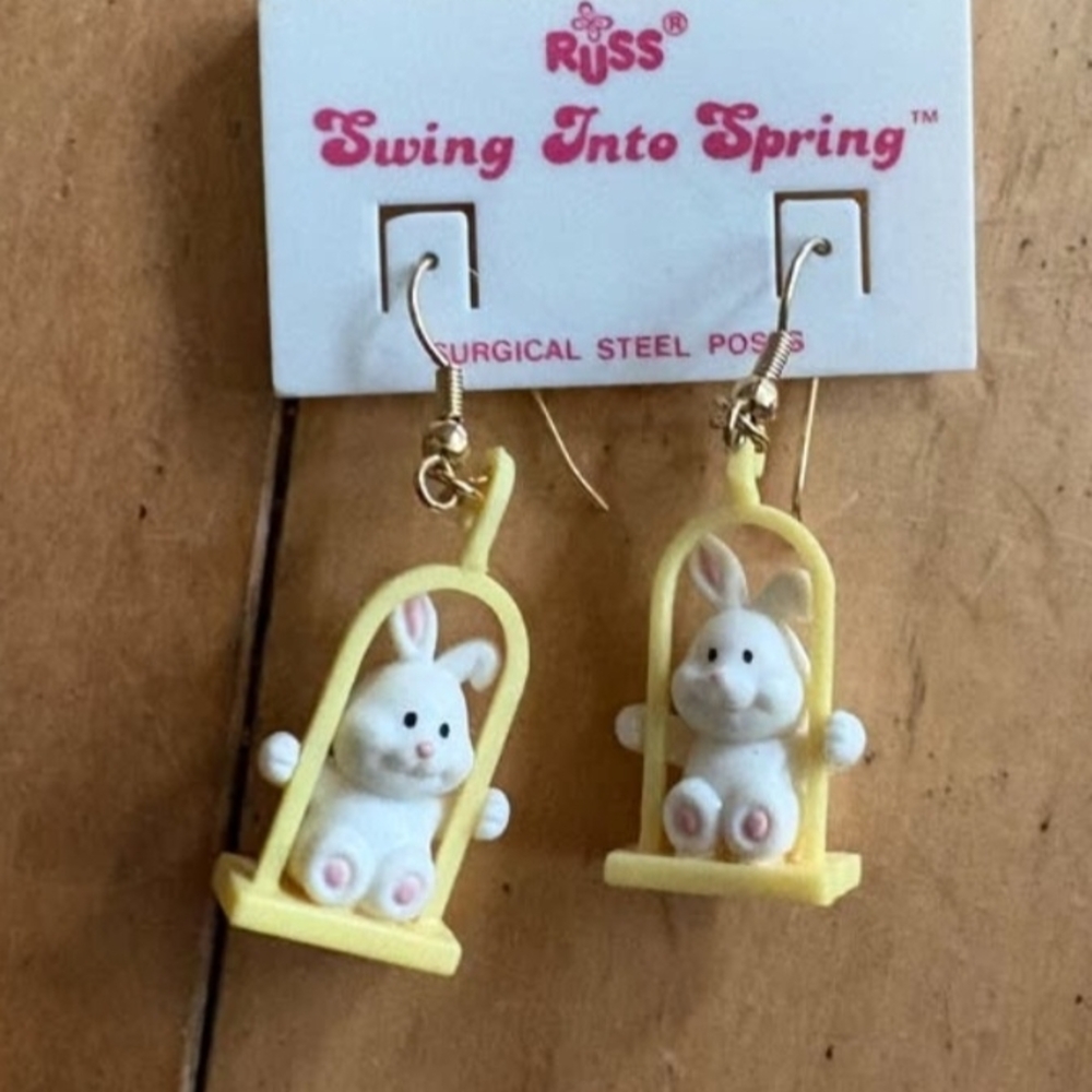 Russ Yellow Bunny Earrings